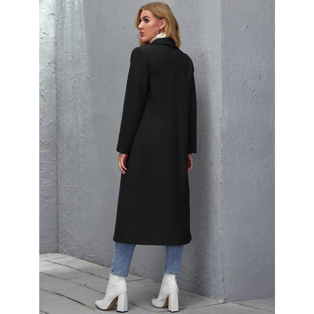 Single Button Overcoat peacoat pea coat preppy tan camel long line - Picture 5 of 7
